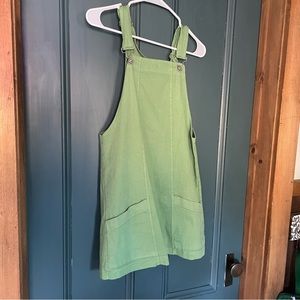 Green overall dress